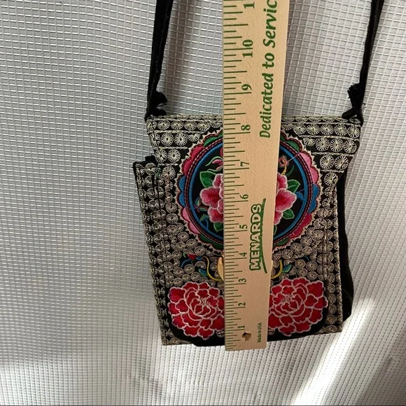 Floral Embroidered BOHO Crossbody - Picture 7 of 7
